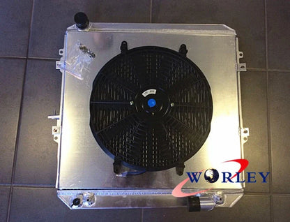 Aluminum Radiator & Fan Shroud for Toyota Surf Hilux 2.4/2.0 LN130 Diesel (1988-1997)