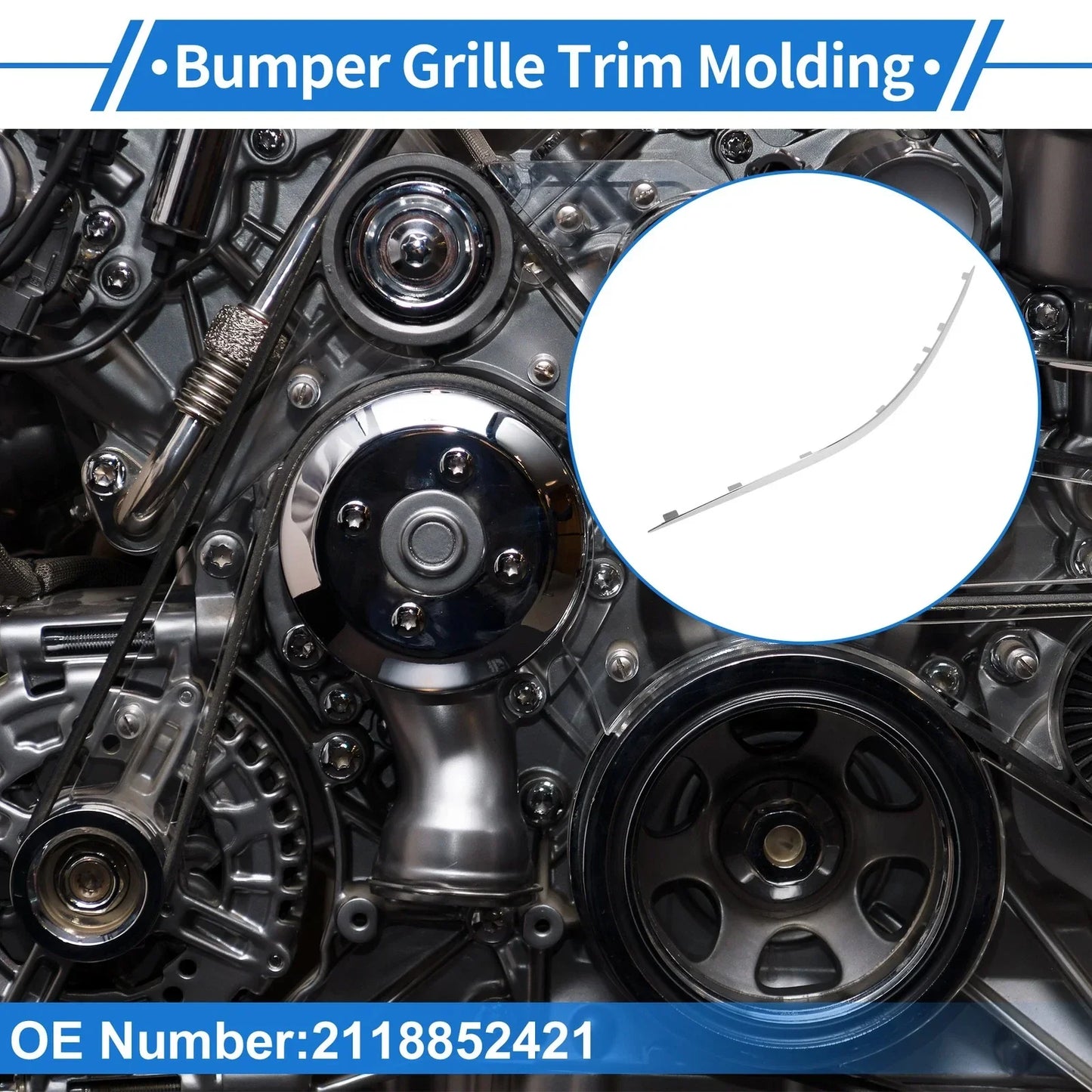 Bumper Grille Trim Garnish for Mercedes-Benz W211/E (2005-2008)