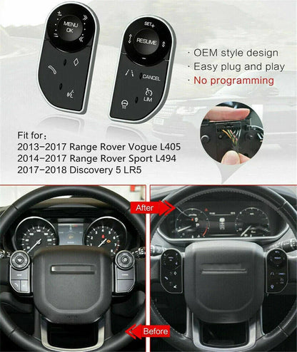Steering Wheel Control Switch Button Set for Range Rover Sport (2014-2017)