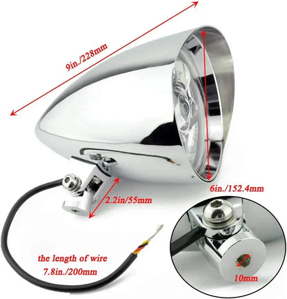 5.75" Chrome LED Daymaker Bullet Headlight for Harley Sportster Dyna Softail (2004-2023)