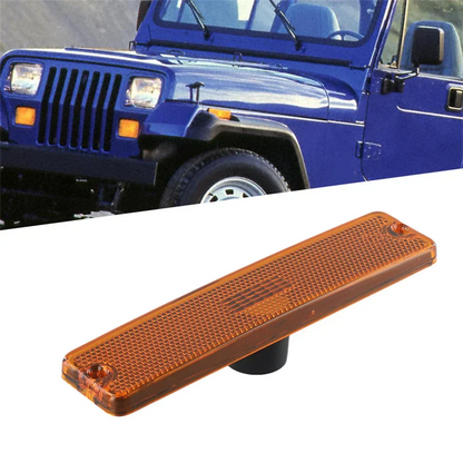Front Bumper Side Marker Lights for 87-95 Jeep Wrangler YJ (1987-1995)