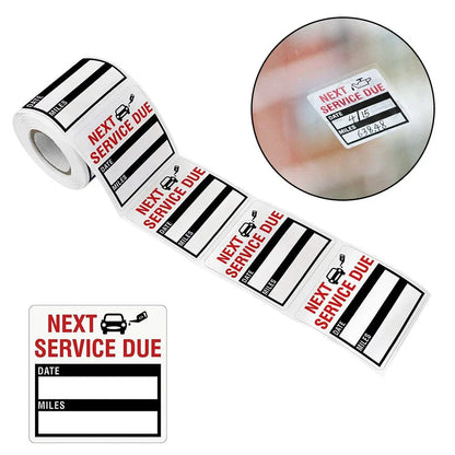 Oil Change Sticker Car Sticker 300pcs/roll Oil Change Service Stickers