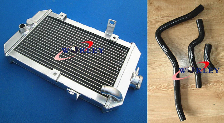 Aluminum Radiator + Black Hose for Yamaha Raptor 660 YFM660R (2002-2005)