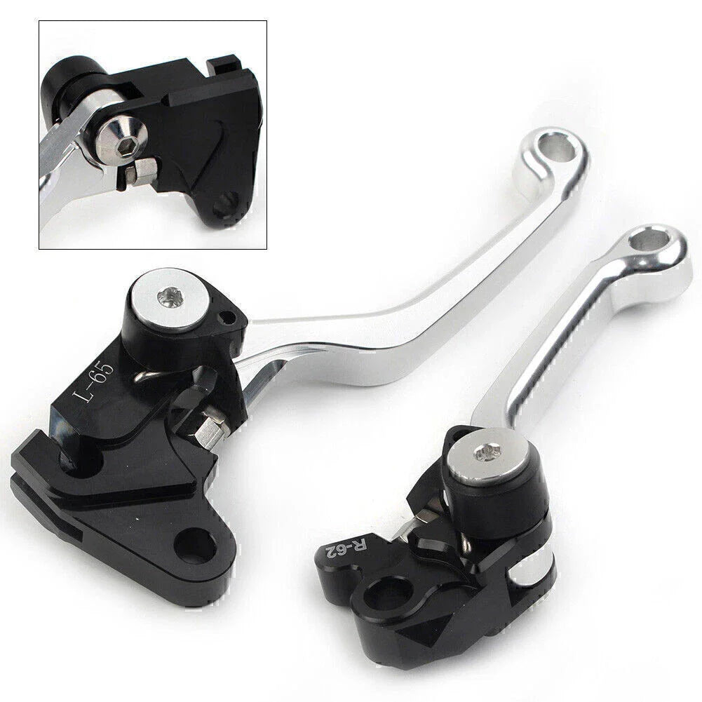 Silver Pivot Brake Clutch Levers for YAMAHA WR 250F WR 450F (2001-2016)
