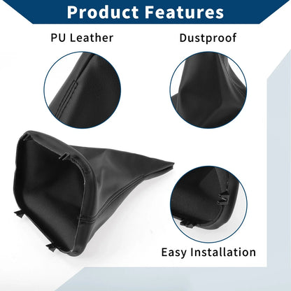 1 x Gear Shift Stick Gaiter Black Leather for BMW E39 (1995 - 2004)