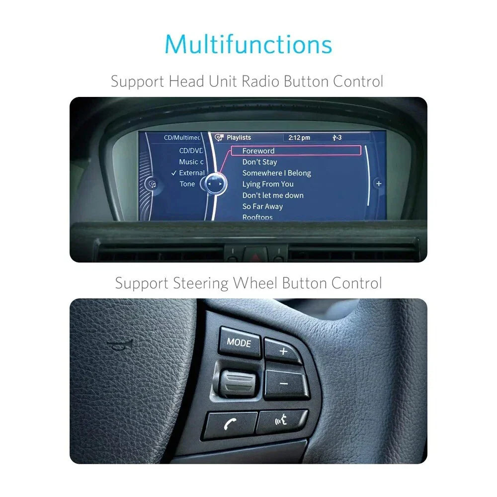USB AUX Media Transmitter Bluetooth Adapter for BMW CIC/CCC 2008-2012