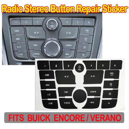 Car Radio Button Repair Decal Sticker Set for Buick Verano, Encore (2012-2015)