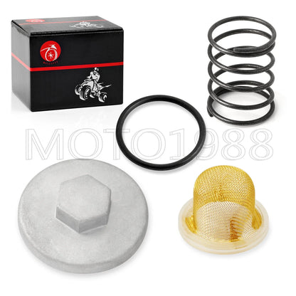 Oil Drain Plug Cap & Strainer & Spring 2x4 for Yamaha Timberwolf 250(1992–1997)