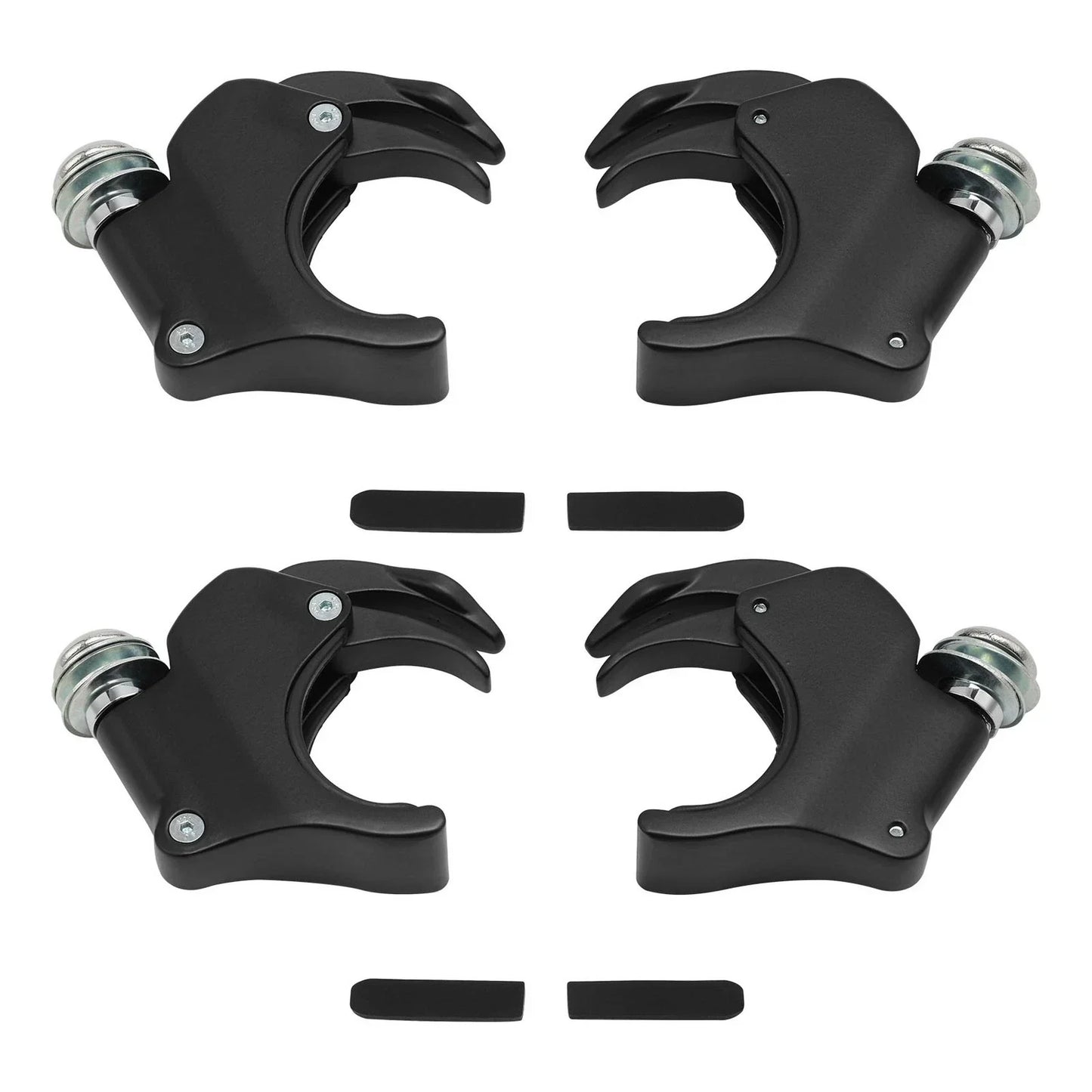 4 x 49mm Windshield Clamps Black for Harley Dyna, V Rod, Sportster