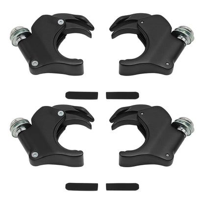 4 x 49mm Windshield Clamps Black for Harley Dyna, V Rod, Sportster
