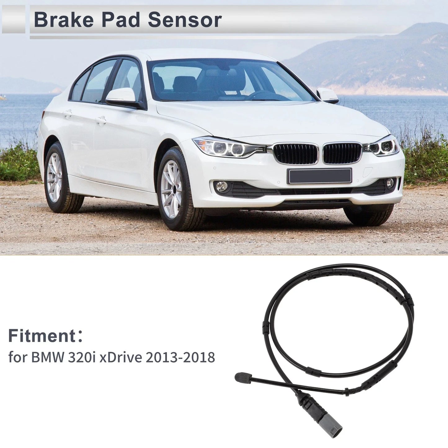 Rear Wheel Brake Pad Wear Sensor for BMW 320i xDrive (2013-2018)