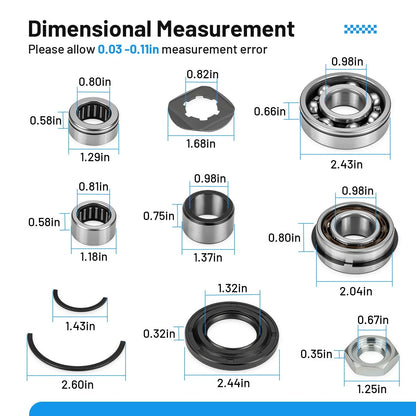 Transmission Bearings Kit with Circlip for Yamaha Banshee 350 (1987–2006)