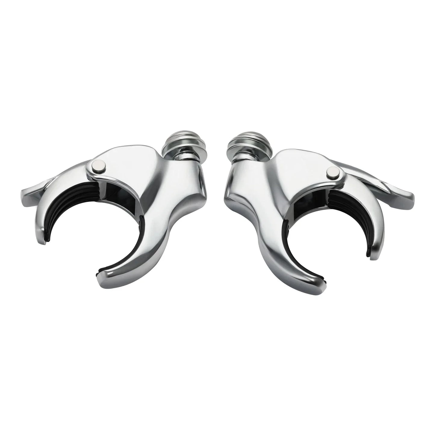 49mm Windshield Clamps for Harley Fat Bob 2018-2025 Chrome