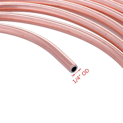 25ft Brake Line Tubing Kit 1/4" OD Steel Copper Nickel for Car (Various Years)