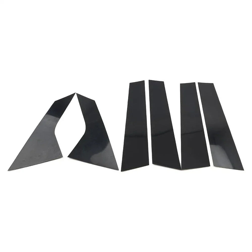 6Pcs Glossy Black Car Pillar Post Trim for Hyundai Elantra (2021-2023)