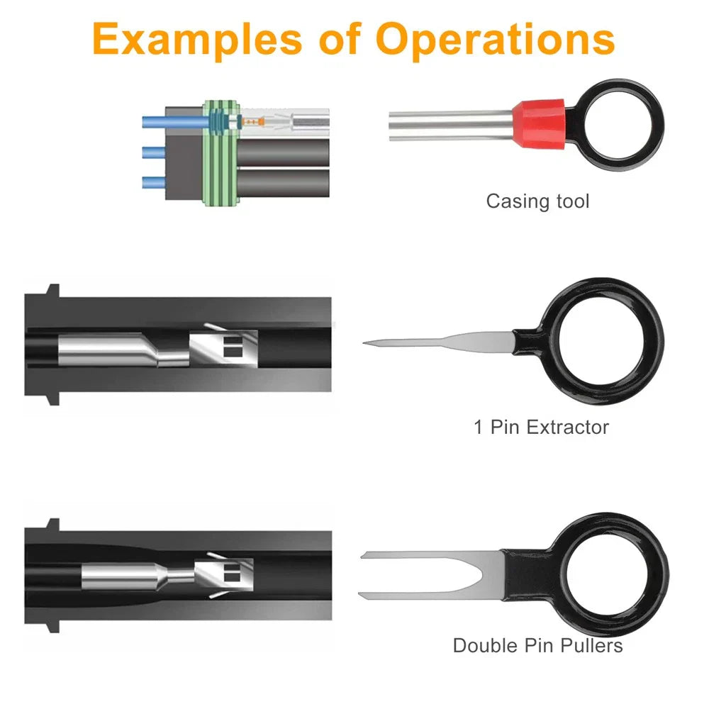 Pin Ejector Wire Kit for Universal Connector Terminal Removal Tool