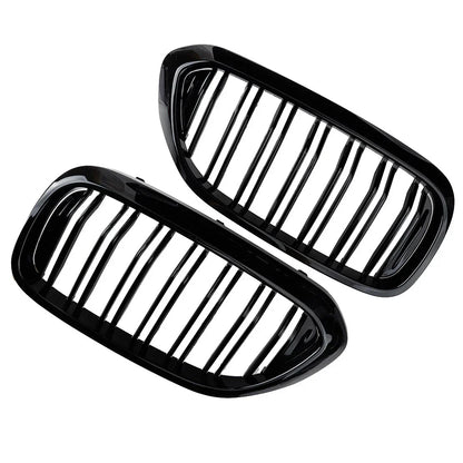 2 x Double Bridge Radiator Grille for BMW 5 Series G30 G31 (2017-2019)