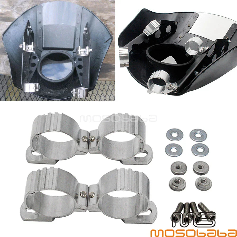 35-45mm Fork Clamp Bracket Mount Headlight Fairing for Harley