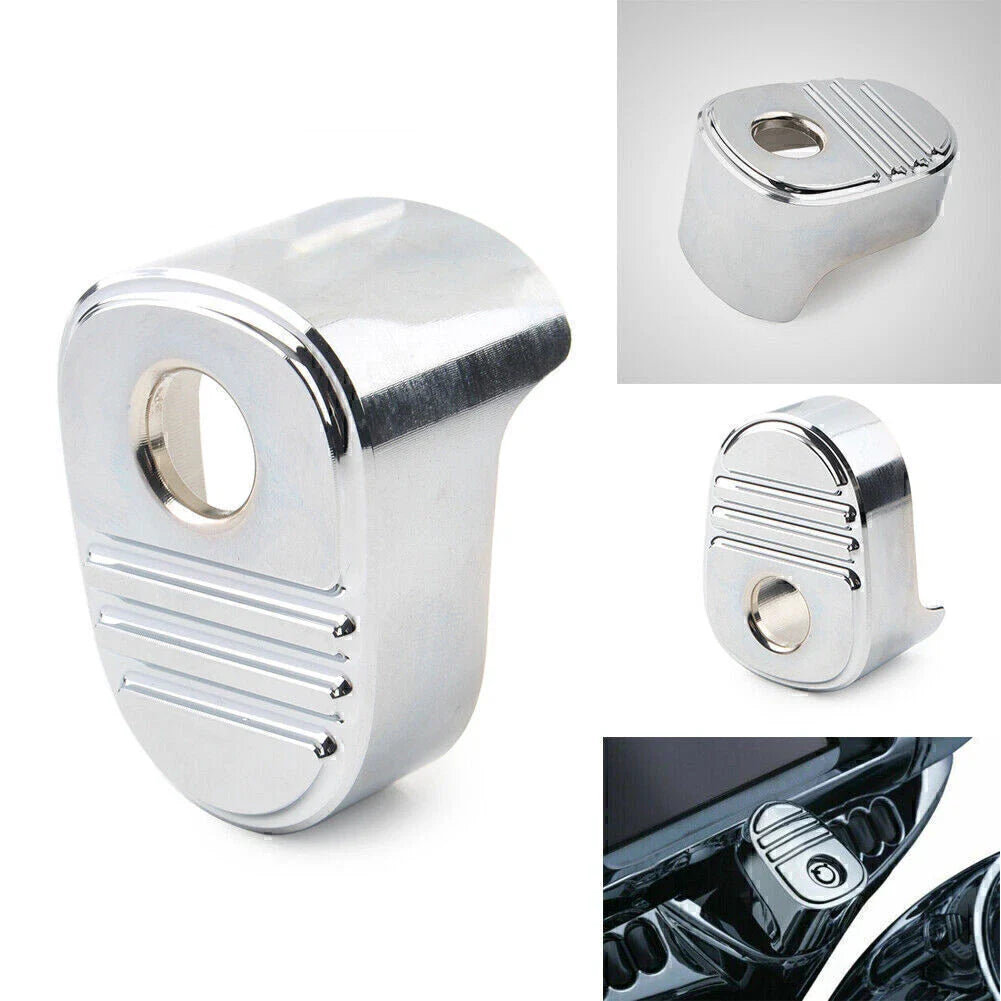 Chrome Tri Line Ignition Switch Cover for Touring Electra Glide FLHTP (2014-2022)