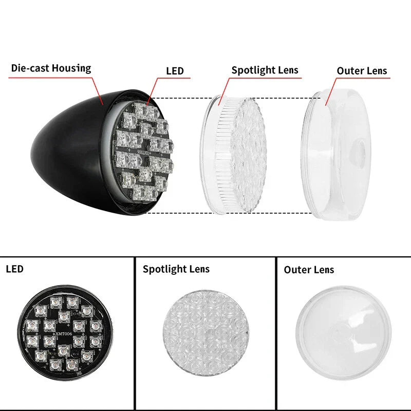 Front Turn Signal Lights for Harley Touring Road Glide (2015-2024)