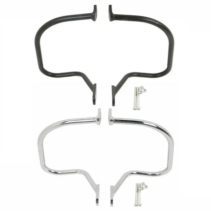 Black Chrome Rear Saddlebag Guard Bar for Harley Softail Heritage (1997-1999)