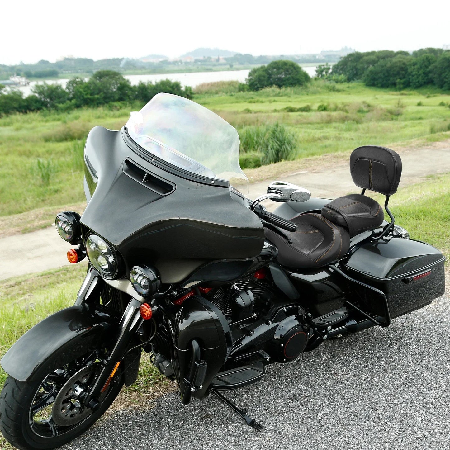 Driver & Passenger Backrest Pad for Harley Road King Glide (2009-2023)