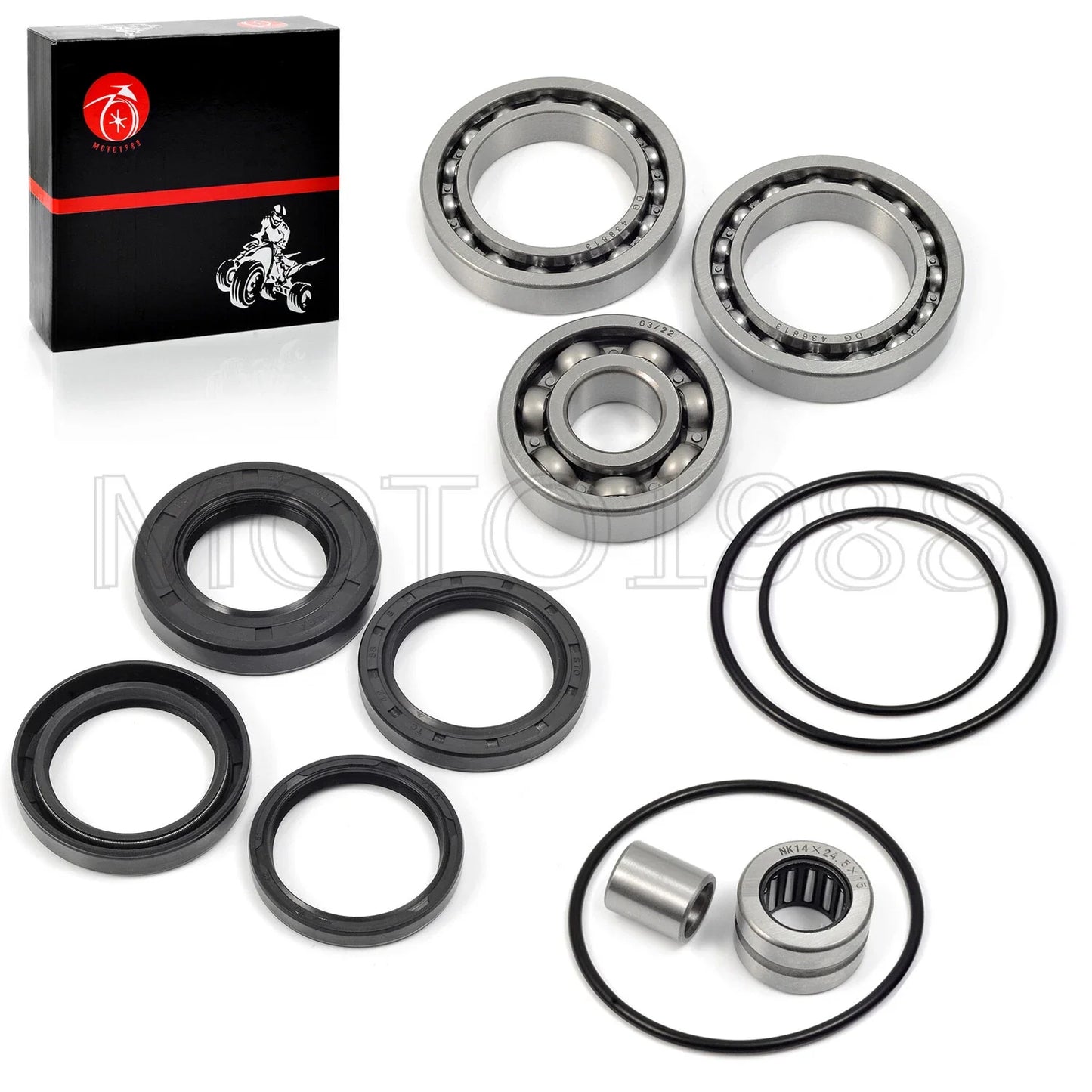 Rear Differential & Axle Bearing & Seal Kit for Honda TRX 300 Fourtrax (1988–2000)