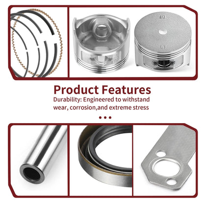 Gasket Piston Ring Rebuild Kit For EZGO Golf Cart Robin 350cc (1996–2008)