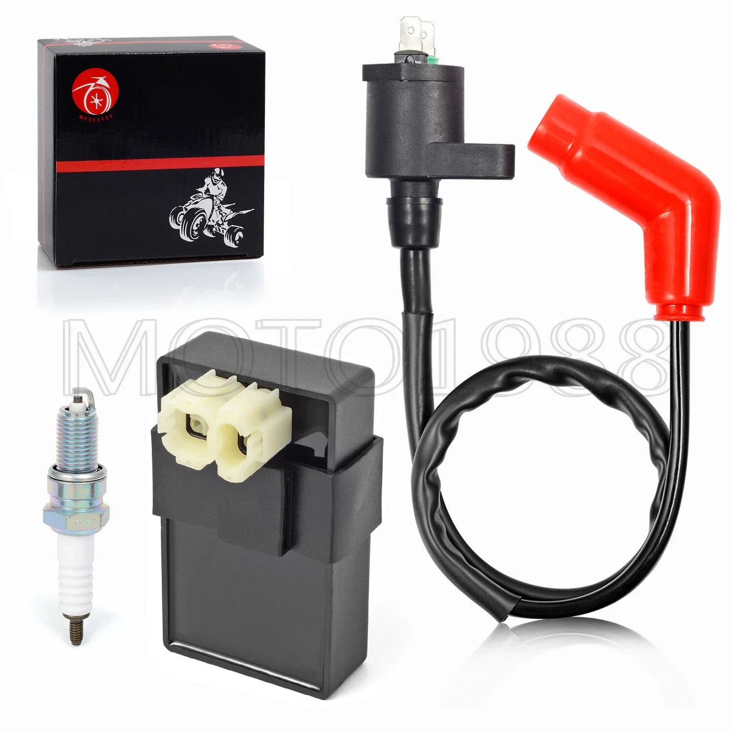 2 x Igniter CDI BOX & Ignition Coil Spark Plug for Honda TRX300EX (1993–2006)
