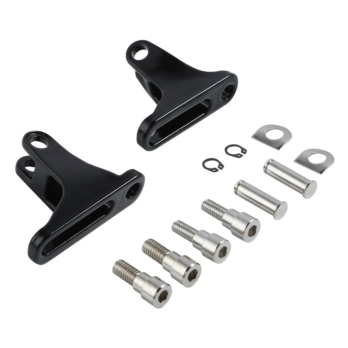 Black Rear Passenger Footpegs for Harley Touring (1993-2025)