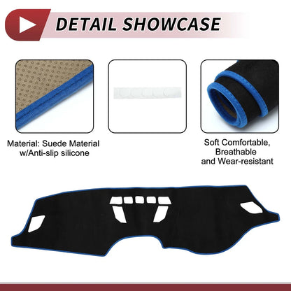 Dashboard Dash Cover Mat for BMW X1 F48 Sun Pad Black Blue (2016-2022)