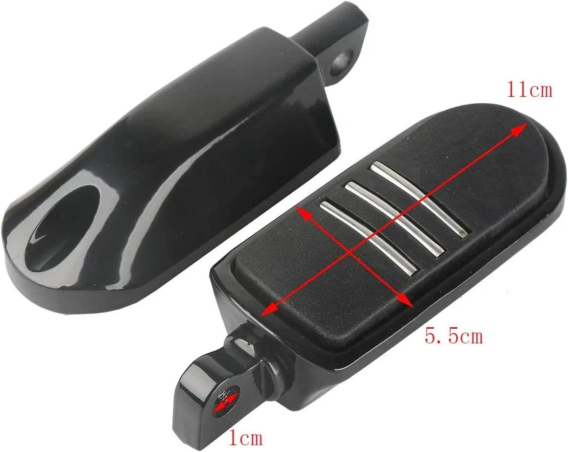 Black Rubber Foot Pegs Set for Harley Electra Glide