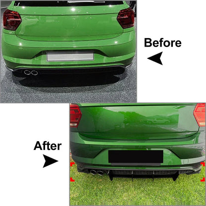 Rear Bumper Lip Diffuser Spoiler for VW Polo (2019-2021)