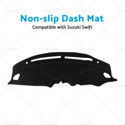 Black Dash Mat for Suzuki Swift AZ GL GLX Turbo 2017-2023