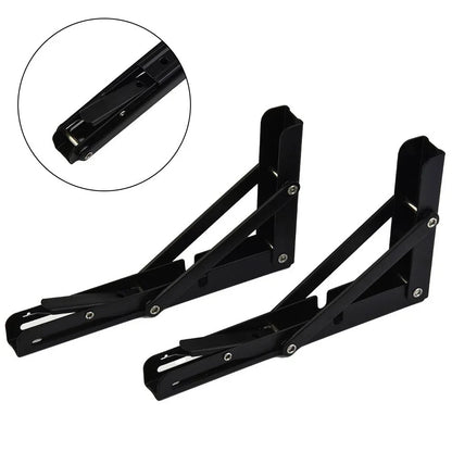 2 x Finish Folding Bracket for MOTORHOME Stainless Steel Black Campervan