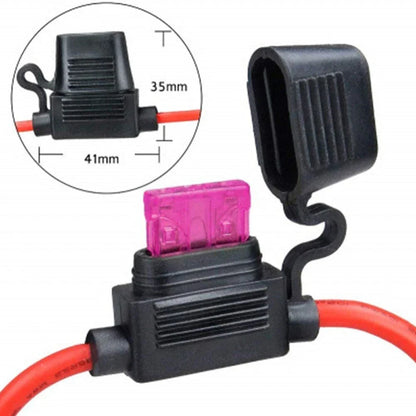 5x Waterproof Inline Fuse Holder 12 Gauge Wire Cut Off Switch 12V 30A