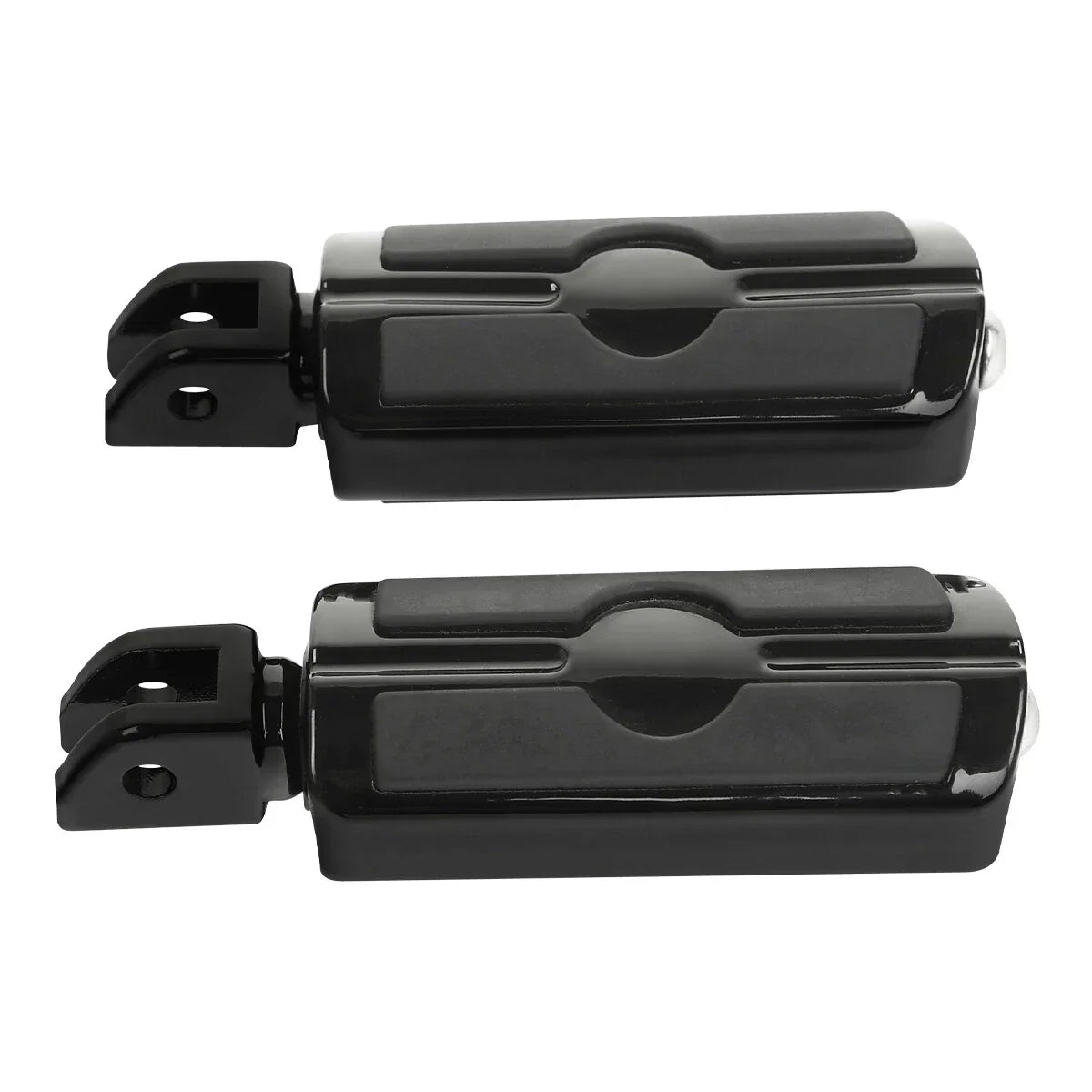 Black Front Rider Footrests Pegs for Harley Softail Fat Bob (2018-2025)