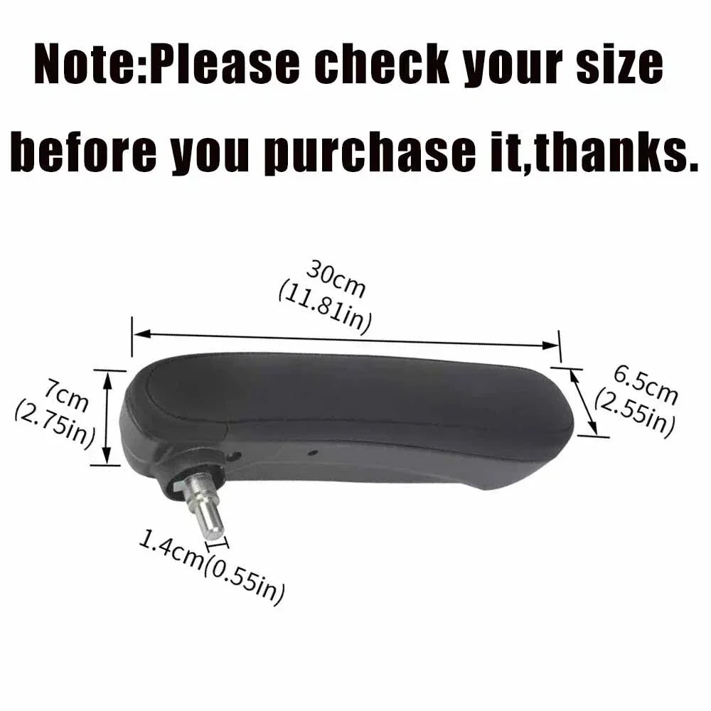 Front Right Seat Armrest for Fiat 500 Black (2016-2019)