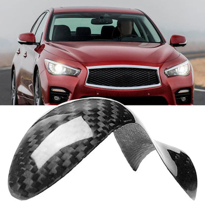 Black Carbon Fiber Car Shift Knob Cover for Infiniti Q50