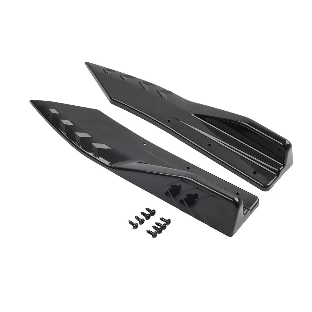 Blk Universal Rear Bumper Strip Lip Spoiler Diffuser Protector for Car