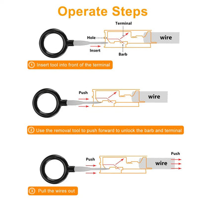 Pin Ejector Wire Kit for Universal Connector Terminal Removal Tool