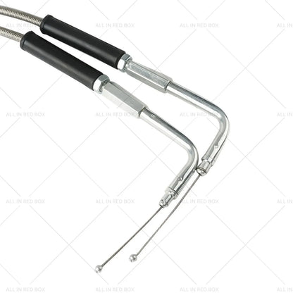 Throttle & Idle Cable Set 56-1/2" Stainless Steel for Harley-Davidson