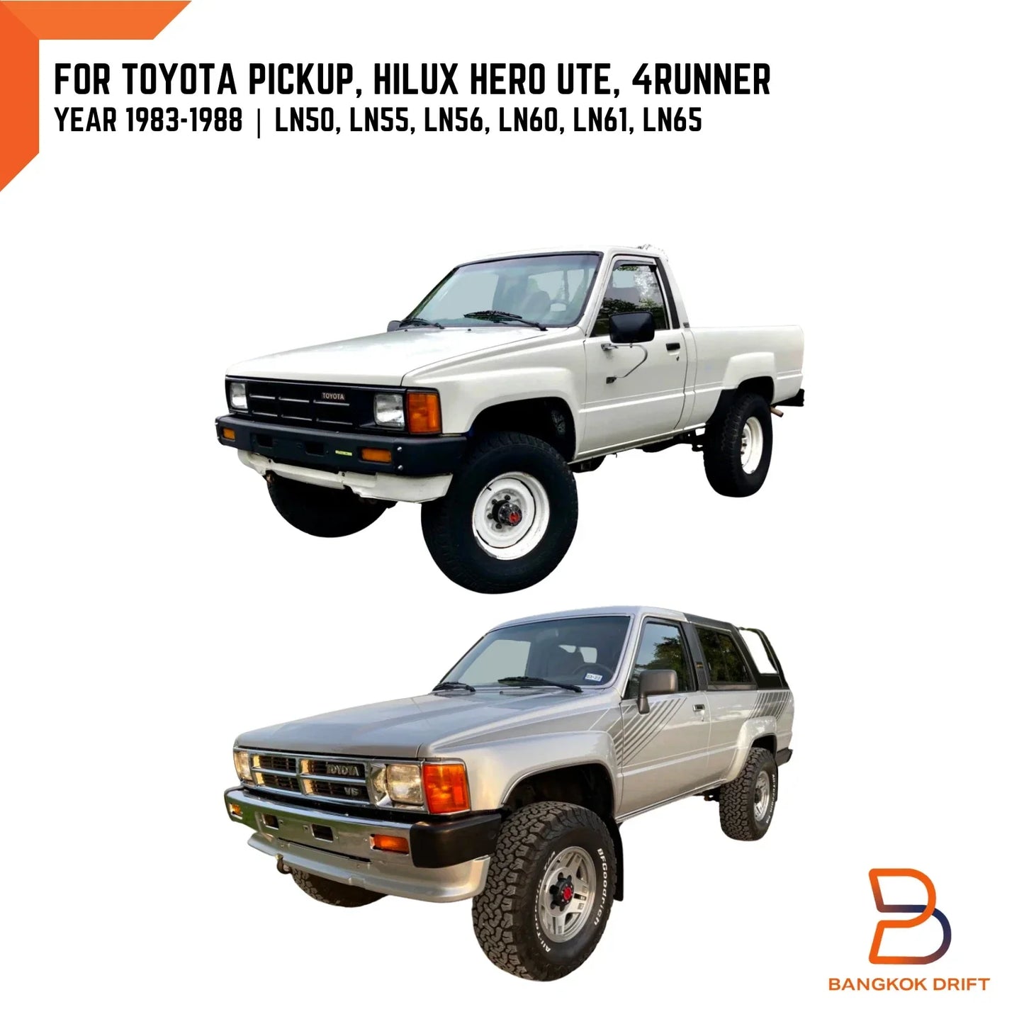 Chrome Corner Park Light Lamp for Toyota Hilux 83-88, 4Runner 83-88
