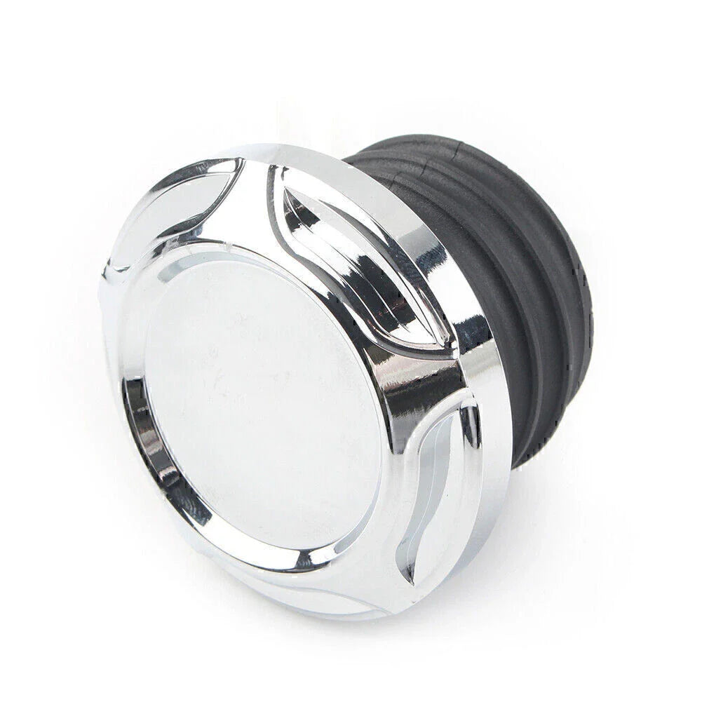 CNC Cut Chrome Gas Cap for Harley Dyna Softail