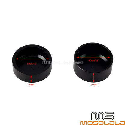 Smooth Black Rear Axle Nut Caps for Harley Sportster S, Pan America (2021-2023)