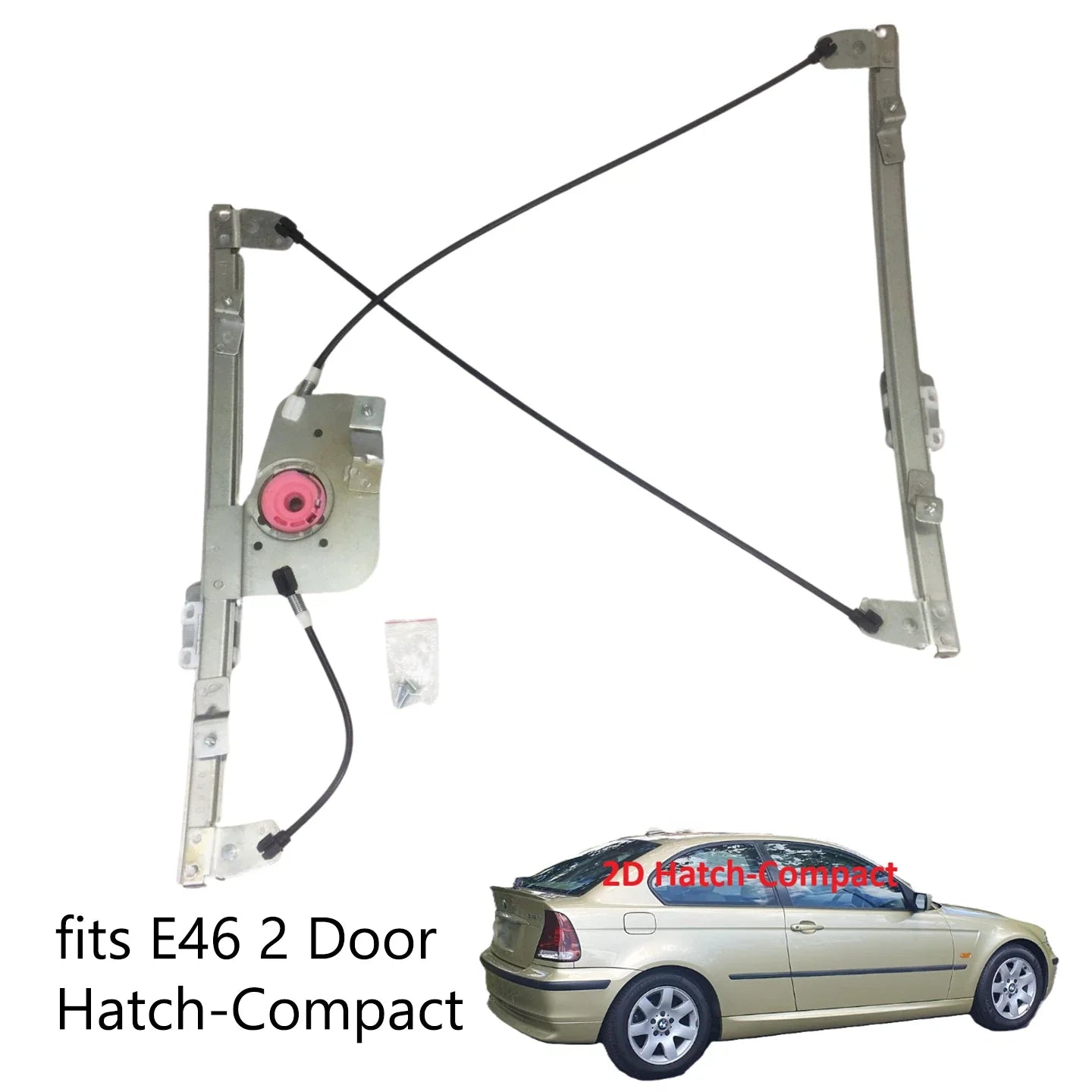 Front Right Window Regulator W/o Motor for BMW 3 Series E46 2-Door (1998–2005)