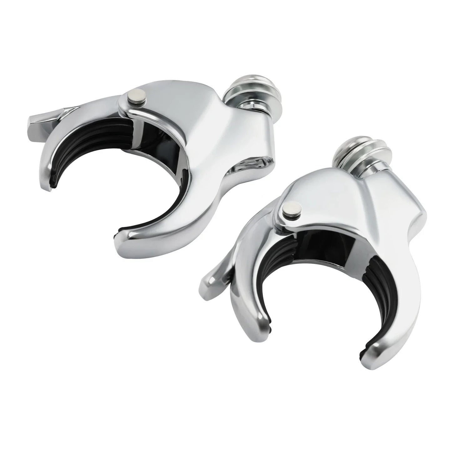 49mm Windshield Clamps for Harley Fat Bob 2018-2025 Chrome