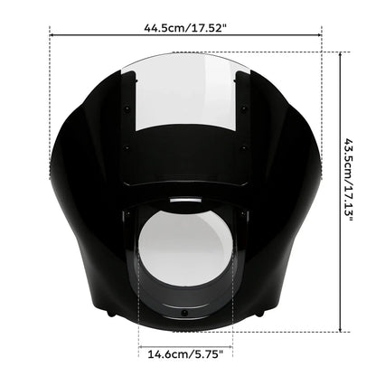 Fairing Clear Windshield & 49mm Fork Clamps For Harley Dyna (2006-2017)