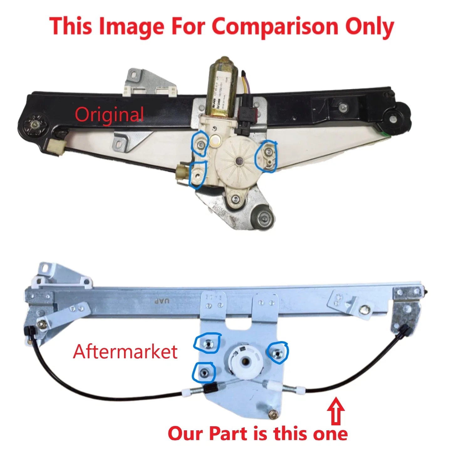 Rear Left Window Regulator W/o Motor for Saab 9-3 (2003–2011)