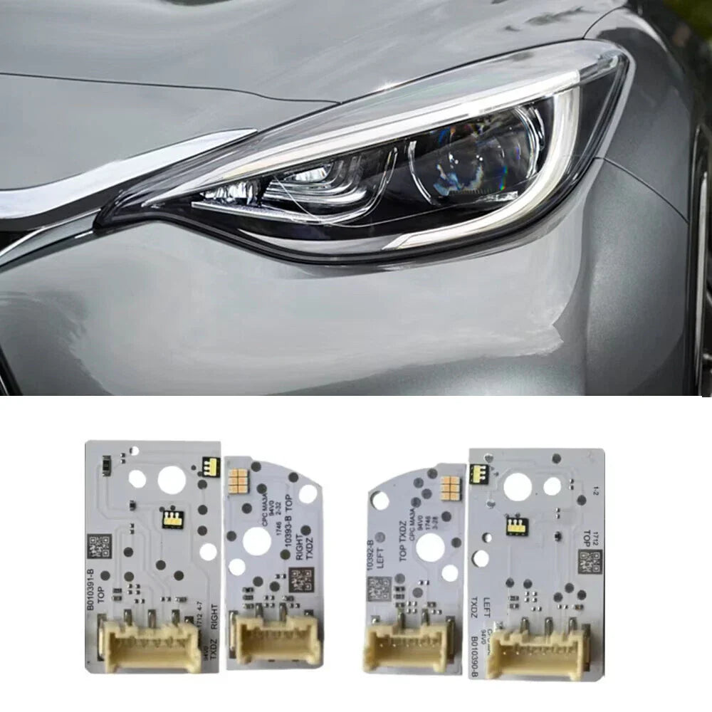 4x LED Headlight DRL Turn Signal Boards for Infiniti QX30 Q30 (2016-2021)